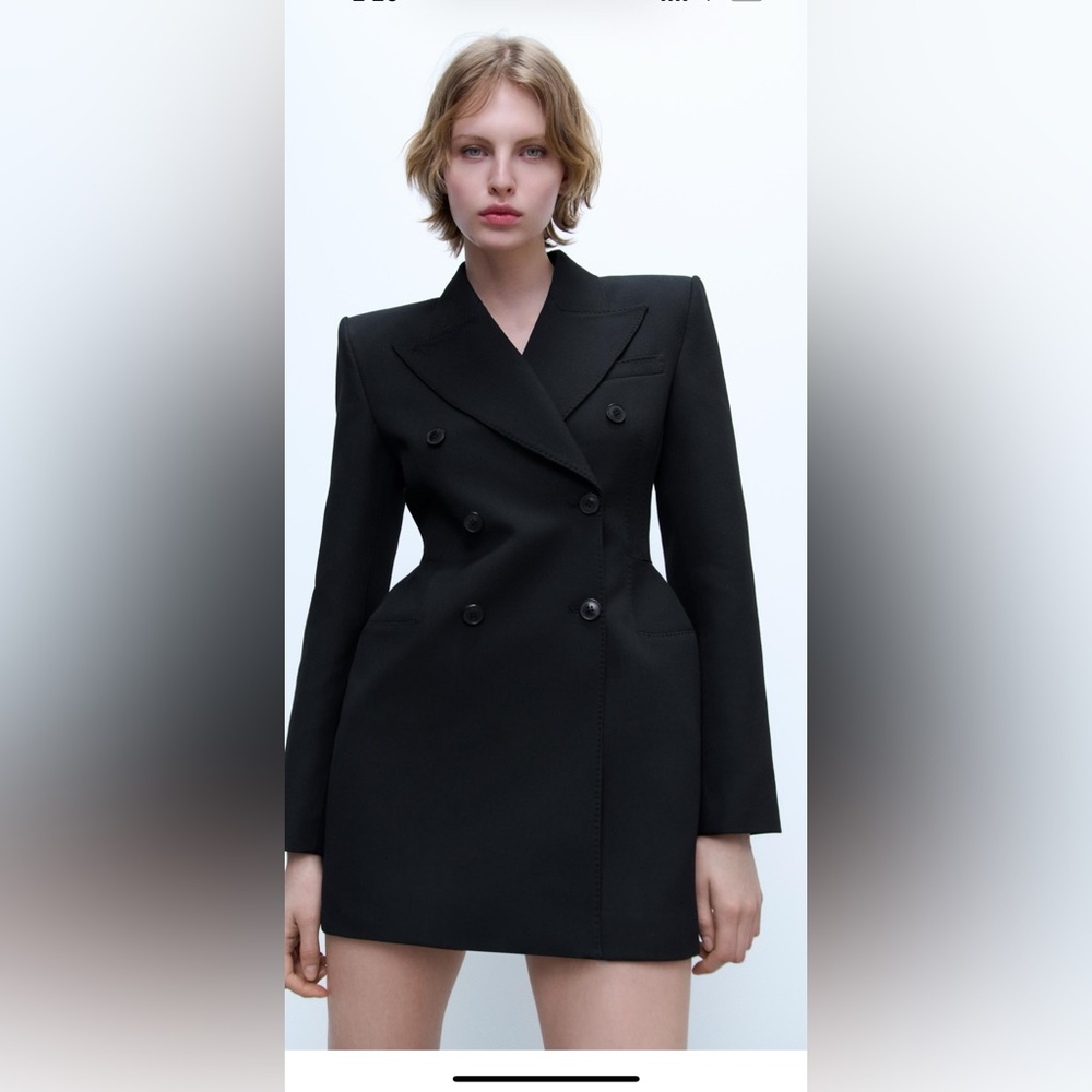 ZARA DOUBLE-BREASTED BLAZER DRESS ZW COLLECTION